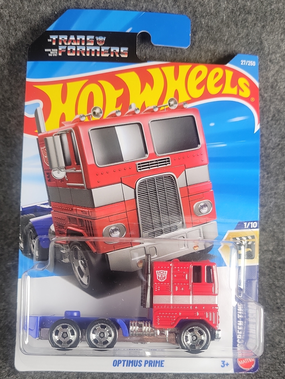 Hot Wheels Optimus Prime Diecast Collectible Truck - Red